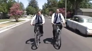 Two Guys Fuck Blonde with Pierced Pussy