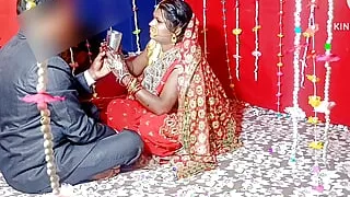Real village wedding night, Indian newly married bride's first time hardcore sex HQ XDESI.