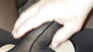 Lingerie Lovers - Sexy Saturday Morning with CS Part 1 - Nylon cock handjob with nipple play