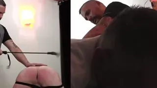 Mature Master and slave impact play with paddles and canes PREVIEW