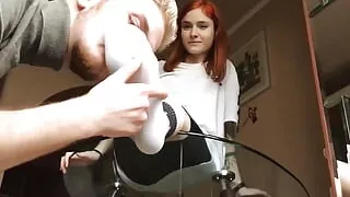 New Petite Princess Tris Foot and Socks Worship Femdom First Time