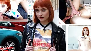 GERMAN SCOUT - Skinny Crazy Redhead Teen Dolly Dyson get Rough Fucked