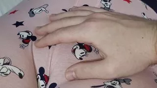 Spit and Rub Sweet Pussy in Pajama my Step Sister letting Me Play with Her Cameltoe Pussy