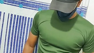 Indian army cock gets masturbated l