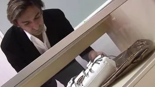 A Naughty Salesman Sells Shoes and Gives a Facial to His Blonde Vixen Customer