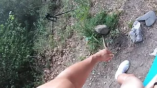 Anal Pleasure for Both Wife and Husband gets pegged with her strapon Outdoor Creampie Adventure