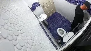 Public toilet camera #1. Sucking strangers cock in public toilet