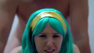 Blue Haired Girl Getting Fucked From Behind