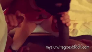 My Wife Sucks A Big Black Cock While Wank Me Interracial Cuckold Amateur
