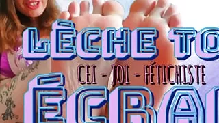 Lick your screen, you're going to taste delicious from my feet ( cei - joi )