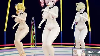 mmd r18  Baam mmd sexy bitch princess dance ahegao dildo 3d hentai