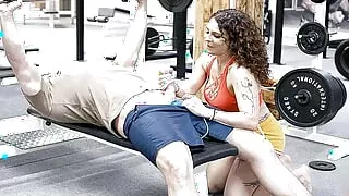 Fuck at German Gym - Big Boobs Mara Martinez suprised Stranger and let him cum inside her
