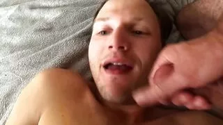 2 dads bareback horny boy spit roast 3 way