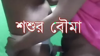 Hard fucked with father-in-law and son&#039;s wife with dirty talking, Bangladeshi sex