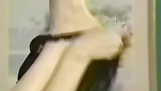 Gorgeous Asian Girl Plays with Her Hairy Pussy on the Bed