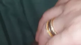 Step son with perfect cock recive a handjob from step mom