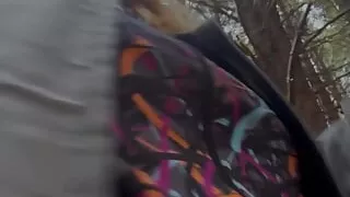 Pissing in the Woods in the Winter Day