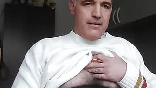 Blasphemous stepdad teaches his stepson Luca how to masturbate his own cock.