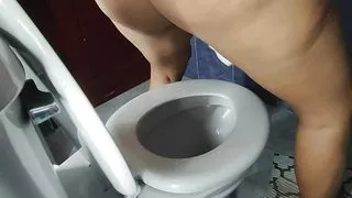 Stepmom caught pissing in her bedroom bathroom