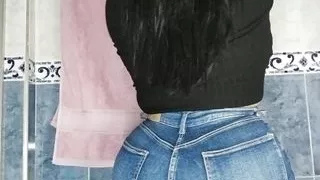 Caught transparently in public restroom pissing