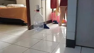 Step dad fuck her together when mom not at home