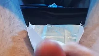 Gamer boy takes a long time for an orgasm with his diaper