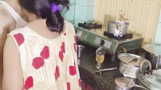 Brother-in-law fucked Bhabhi a lot while she was making tea in the kitchen