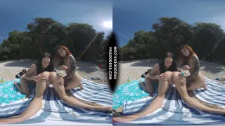 3 Babes On Nude European Beach Mini Lesbian Outdoor Vacation Orgy Matty Cheri Rebeka Ruby