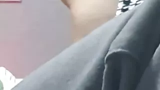 Step mom  without bikini try new dress in front of step son