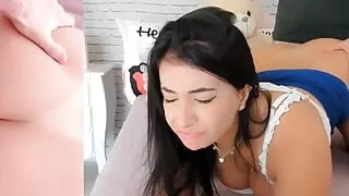 Fucking and Cumming so Good While Watching Porn on the Cell Phone