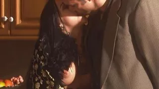 Passionate girl gets pleasured by two hunks at the same time