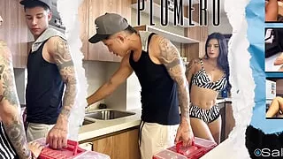 The plumber visits me and I fuck him