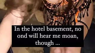 Seduction and Quick Fuck in the Hotel Basement but... We Are Not Alone!