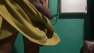 my latin stepbrother is a str8 model and he masturbates hard to show me his black cock - youngpoder