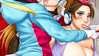 Hot big boobs sexy nude AI for funny video.