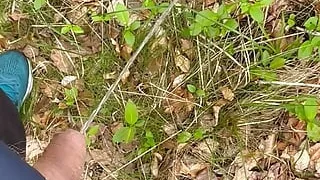 Pissing in the forest