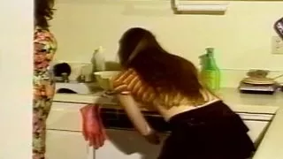 Two stunning girl in lingerie got horny and started using toys