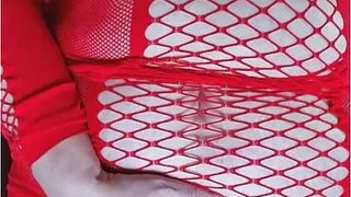 stripping in my fishnet bodysuit to show my lover my mature married hairy pussy - cheat wife bigtits bbw