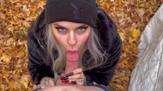 Sucking My Neighbors Yummy Cock On Hes Backyards While Helping Him