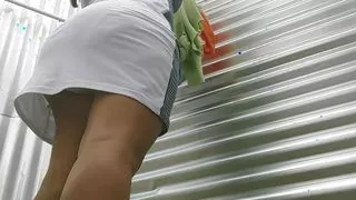 They put a camera that records in a beach dressing room