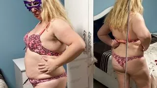 Zara demonstrates striptease in lingerie again