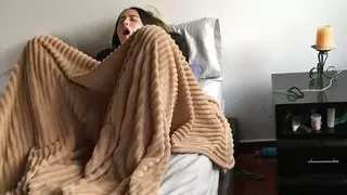 my stepsister catches me masturbating, she tells me that if I let her fuck me she won't tell my husband