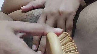 Asian girl enjoyes with her pussy