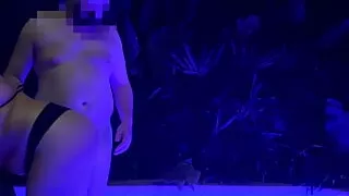 Pool Sex with Curvy Chubby Girl at Night with Creampie End