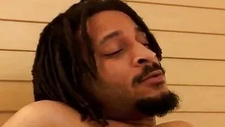 Black Dude Sticks His Huge Dick in a White MILF with Wet Pussy