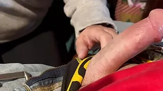 Soccer mom gives blowjob to shaved cock and swallows his load