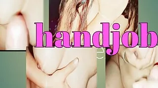 A Sri Lankan couple cums after handjob