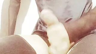 Femboy  hard penis masturbation