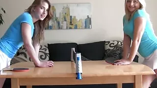 The perfect game of strip table tennis and a fucking machine