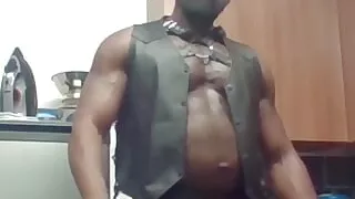 Black Leather Geared Smoke Scenes